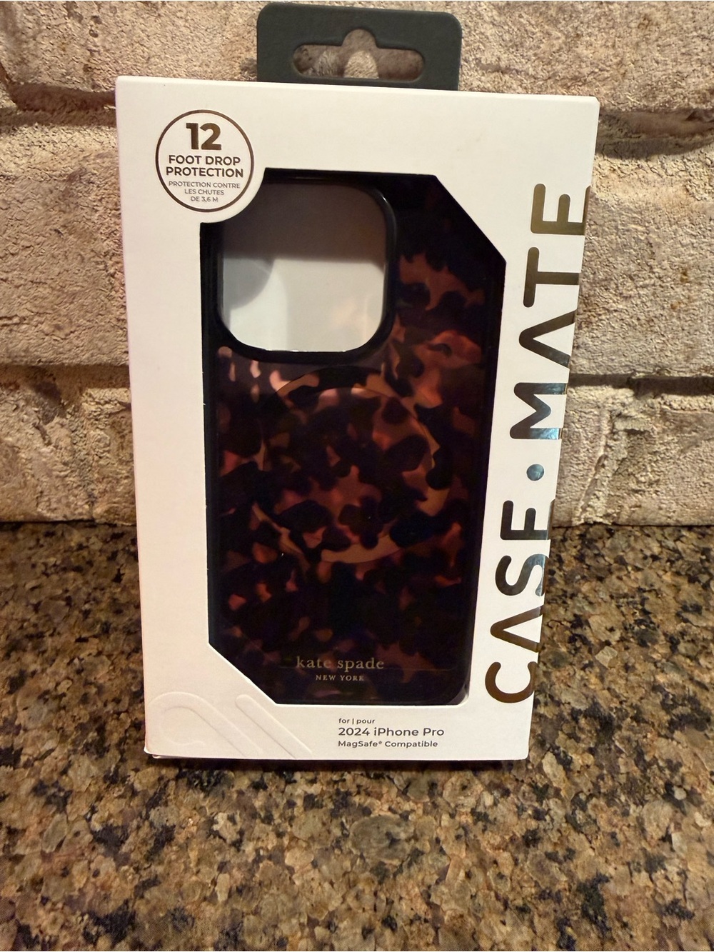 kate spade Brown Tortoiseshell iPhone Case - MagSafe Compatible